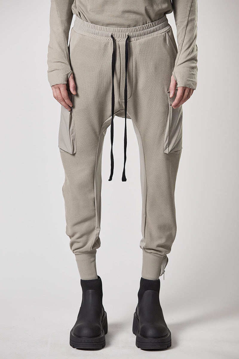 MOONBEAM STRETCH TEXTURED CARGO TROUSERS