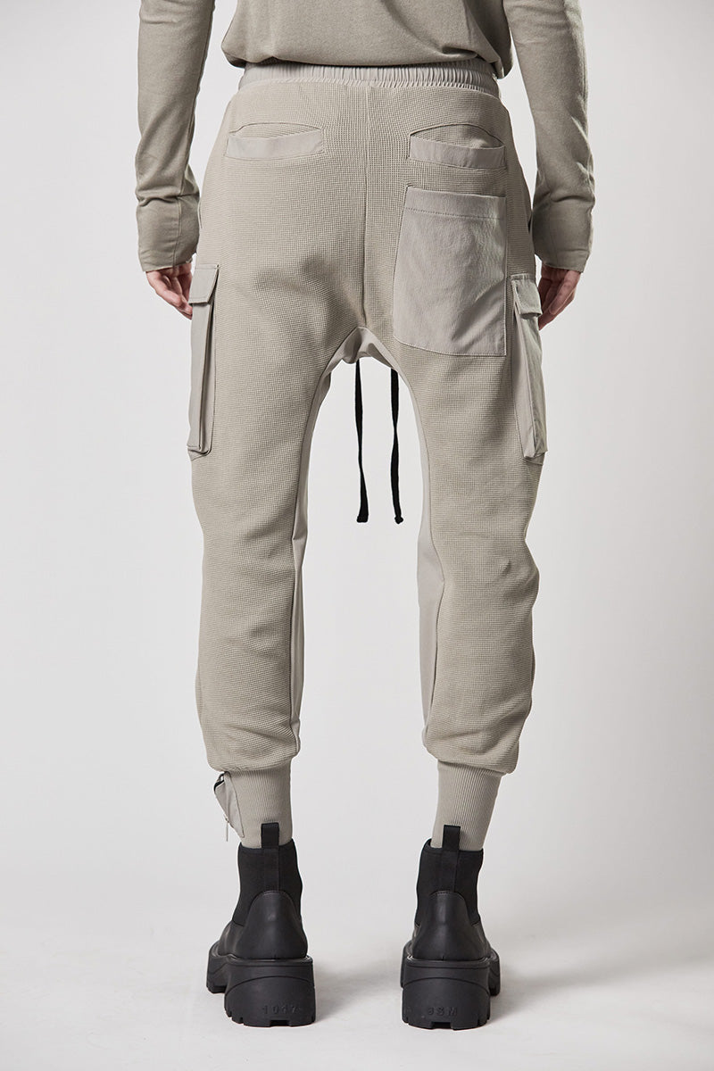 MOONBEAM STRETCH TEXTURED CARGO TROUSERS