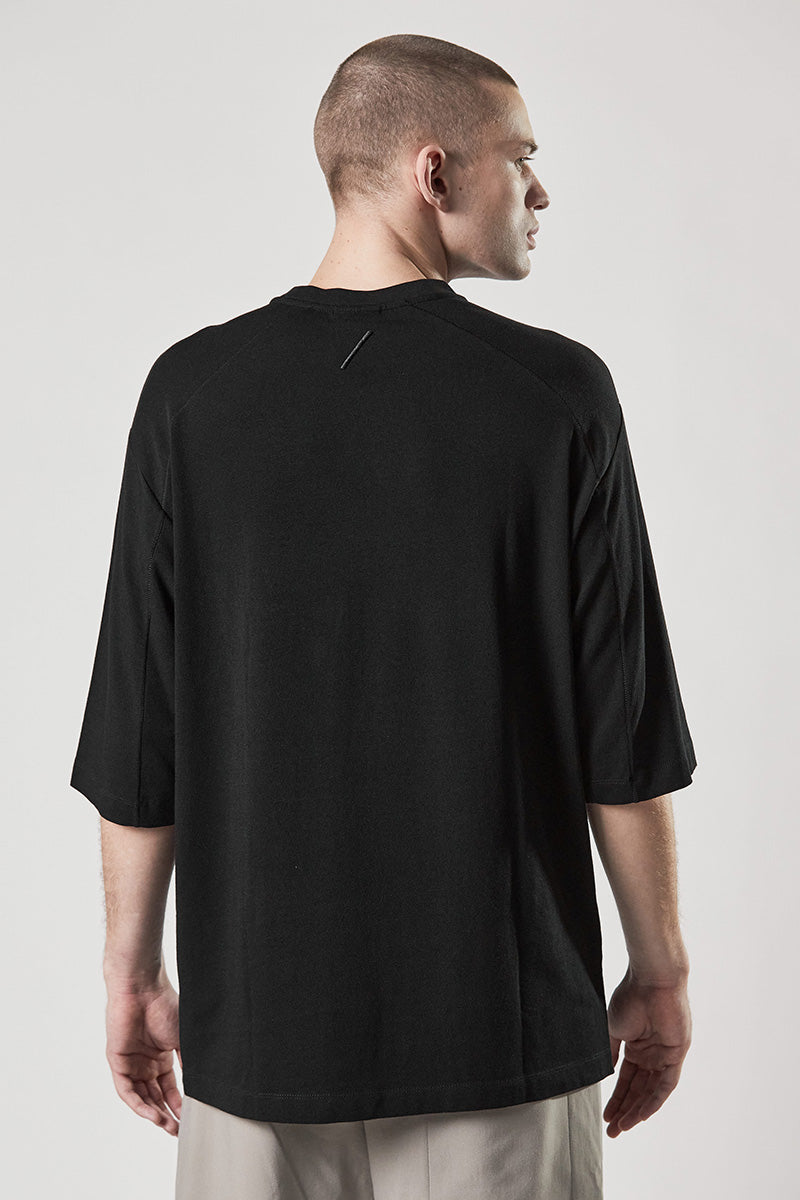 BLACK HALF SLEEVES OVER TEE