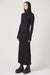 BLACK HOODED LONG DRESS