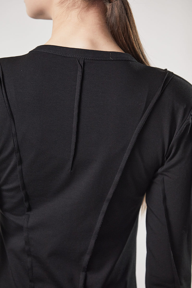 ROUND NECK SEAMS DRESS