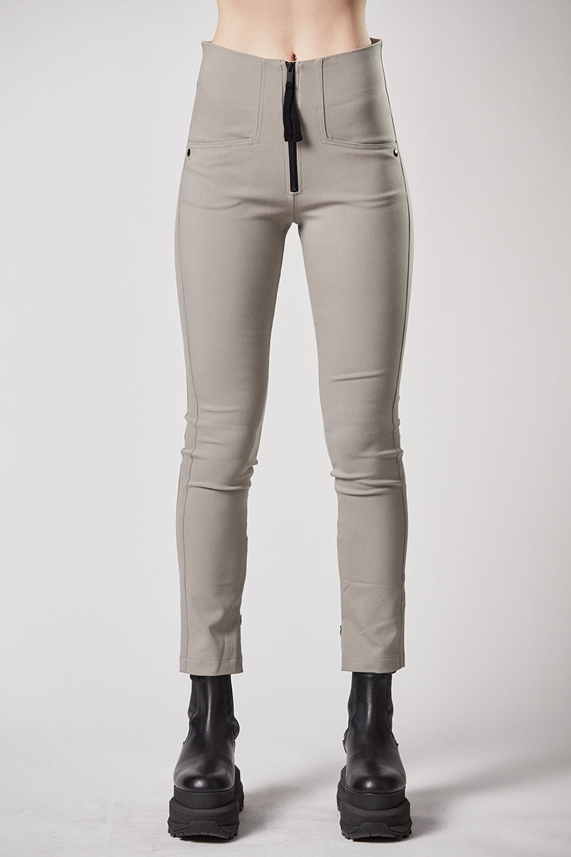 MOONBEAM SLIM FIT ZIPPED TROUSERS