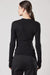 BLACK FITTED LONG SLEEVE TOP