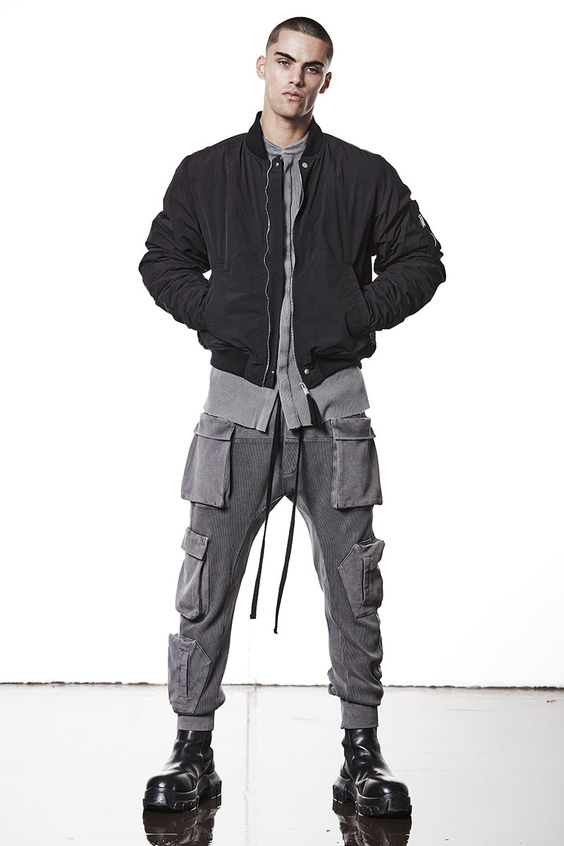 TECHNICAL CRASHED TOUCH BOMBER JACKET