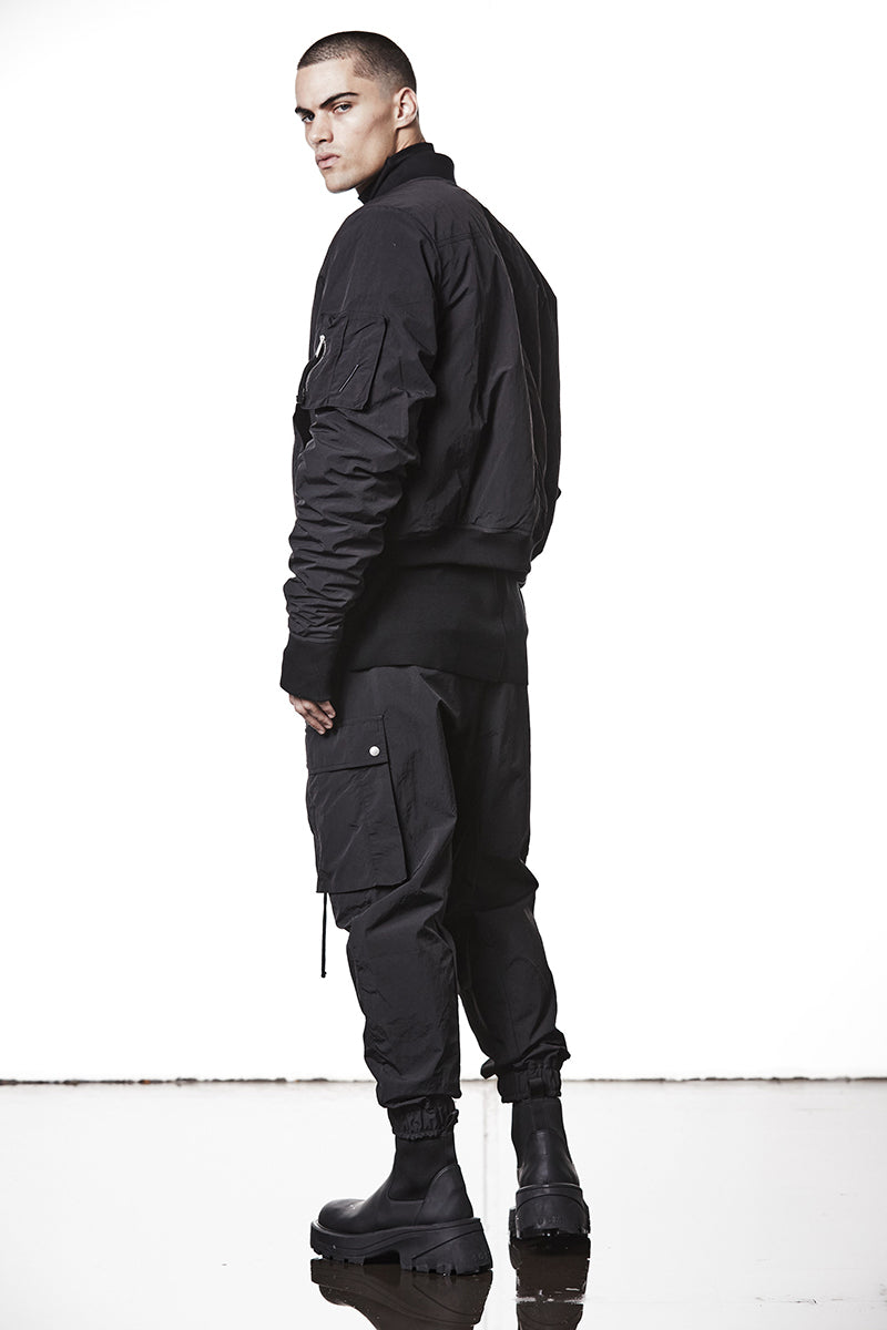 TECHNICAL CRASHED TOUCH BOMBER JACKET