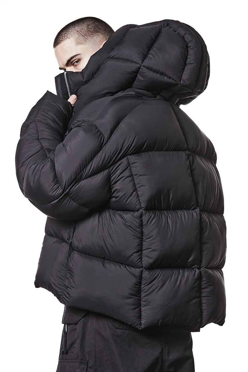 BLACK OVER PUFFER JACKET
