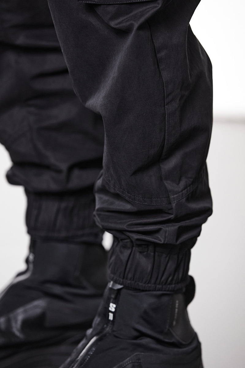 PEACHED COTTON CARGO TROUSERS