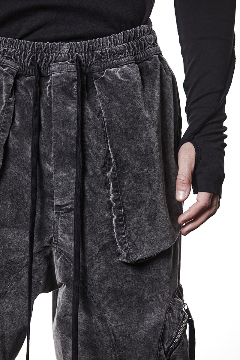 VELVET CARGO TROUSERS