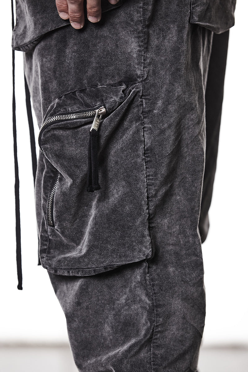 VELVET CARGO TROUSERS