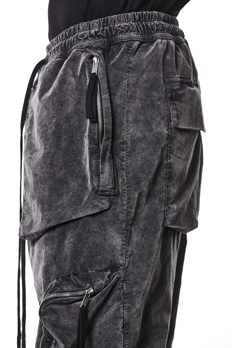 VELVET CARGO TROUSERS