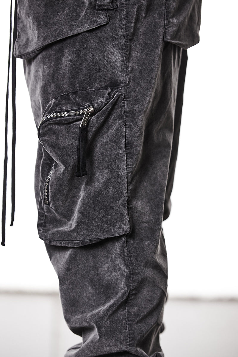 VELVET CARGO TROUSERS