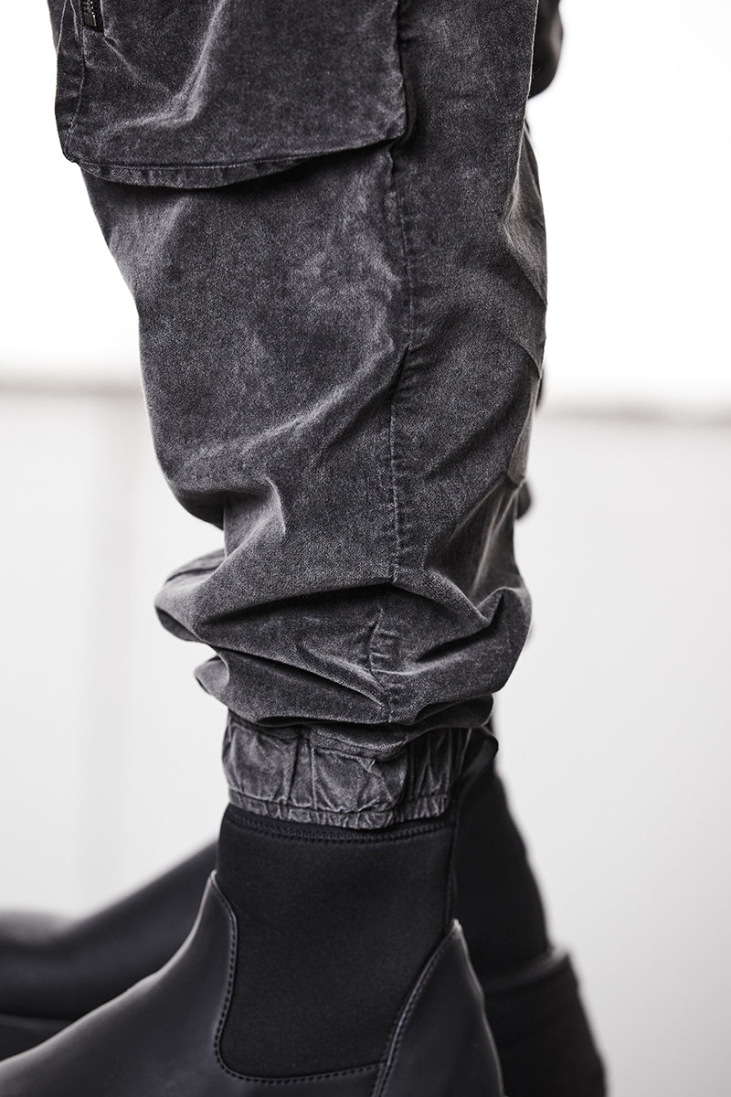 VELVET CARGO TROUSERS