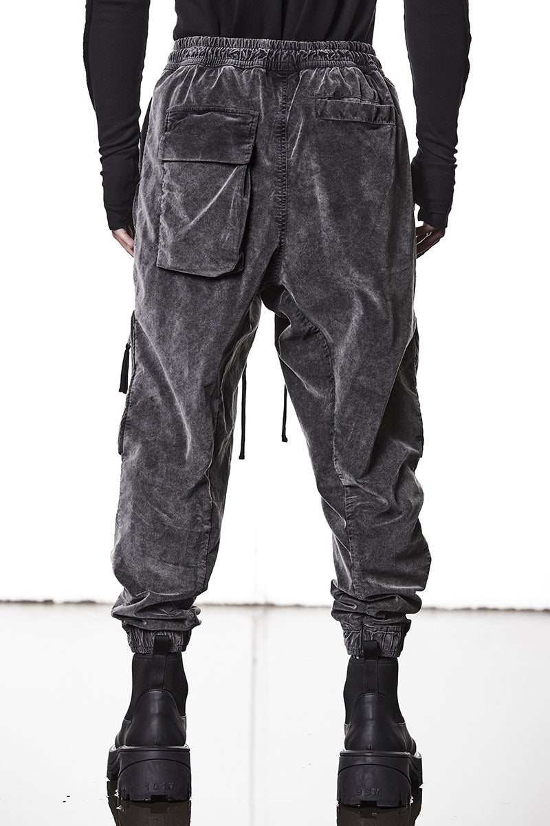 VELVET CARGO TROUSERS