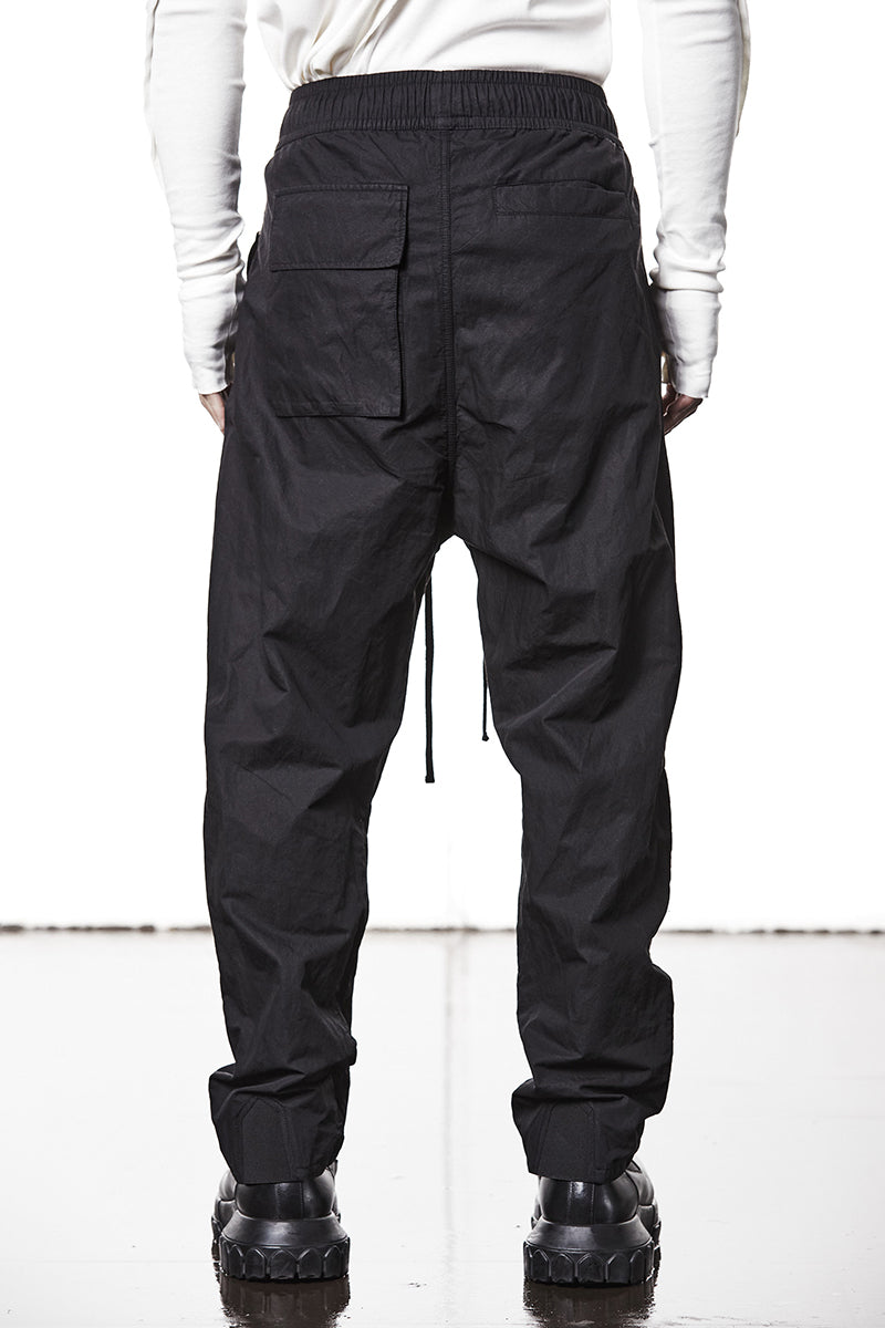 WASHED METALLISED COTTON CARGO PANTS