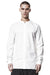 WHITE HIDDEN BUTTON SHIRT