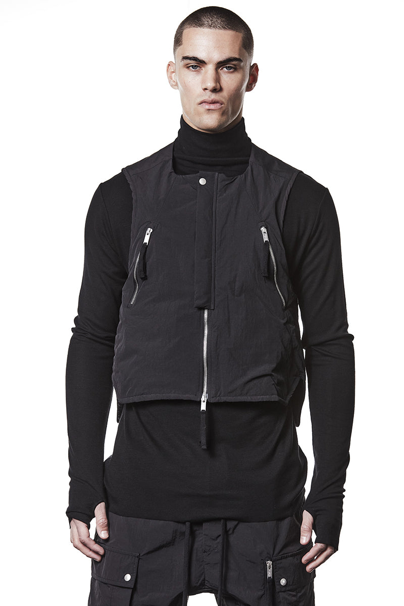 BLACK PADDED VEST