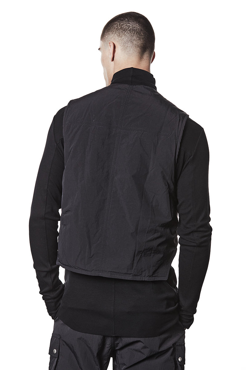 BLACK PADDED VEST