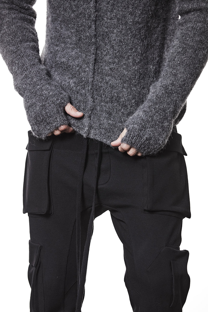 DARK GREY ALPACA HOODED JERSEY