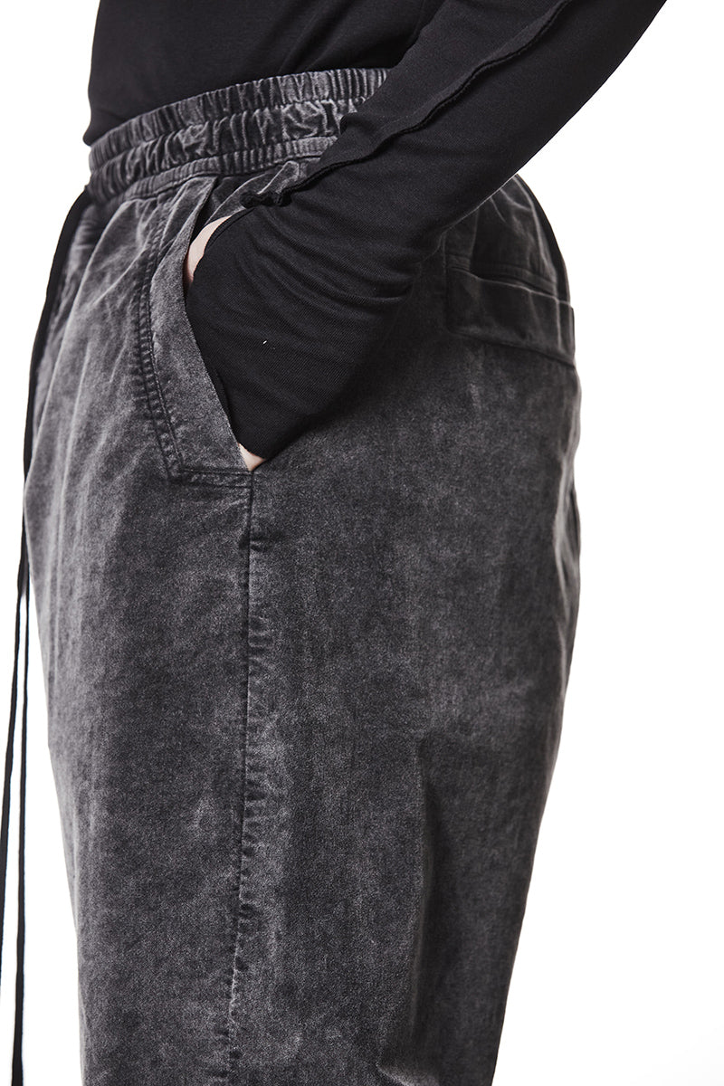 VELVET LOW CROTCH TROUSERS