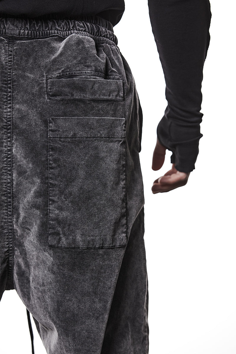 VELVET LOW CROTCH TROUSERS