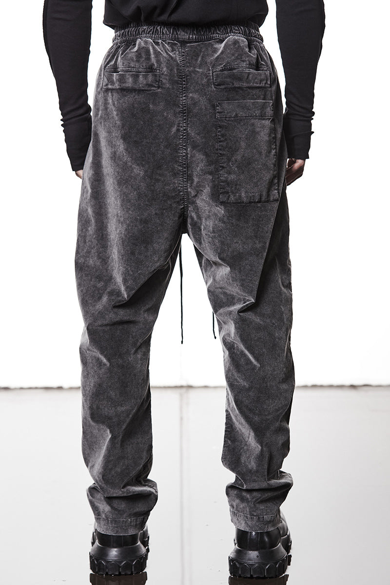 VELVET LOW CROTCH TROUSERS