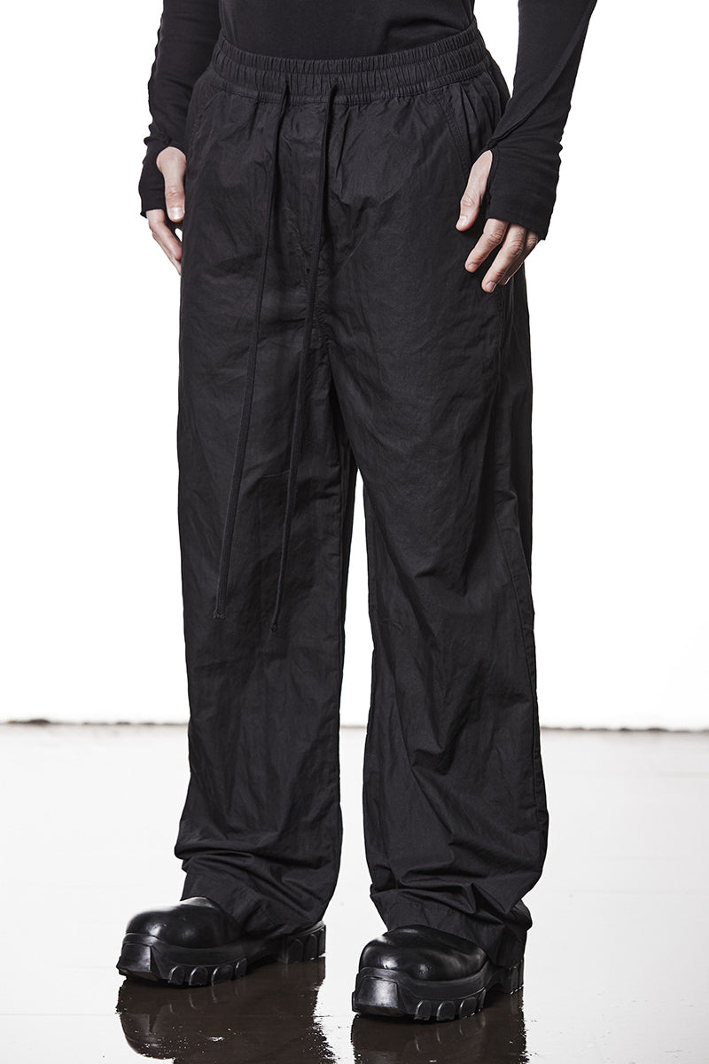 WASHED METALLISED WIDE LEG TROUSERS
