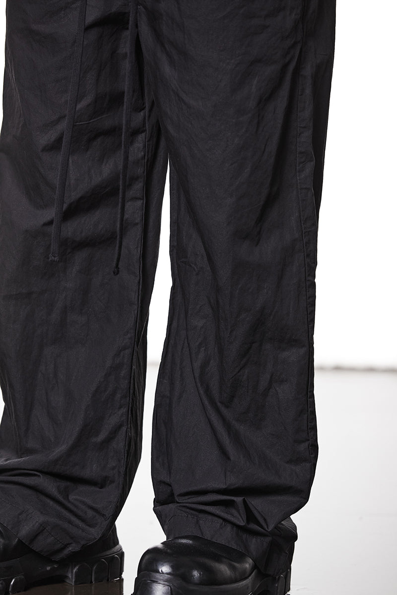 WASHED METALLISED WIDE LEG TROUSERS