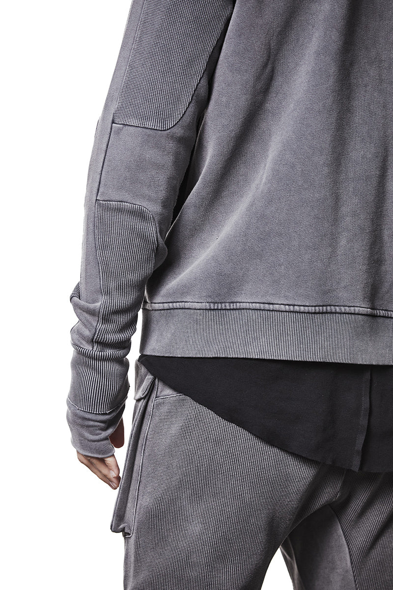 USED GREY SWEAT HOODED ZIP JACKET