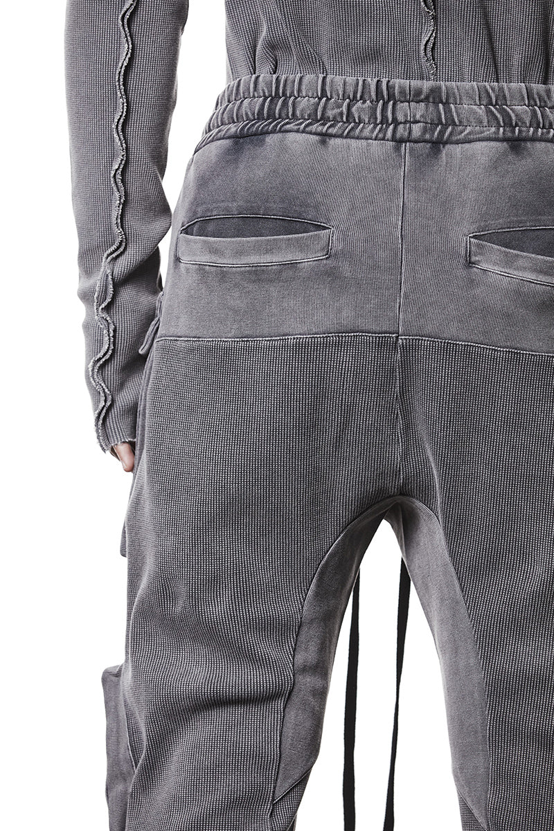 USED GREY SWEAT MATMIX CARGO PANTS