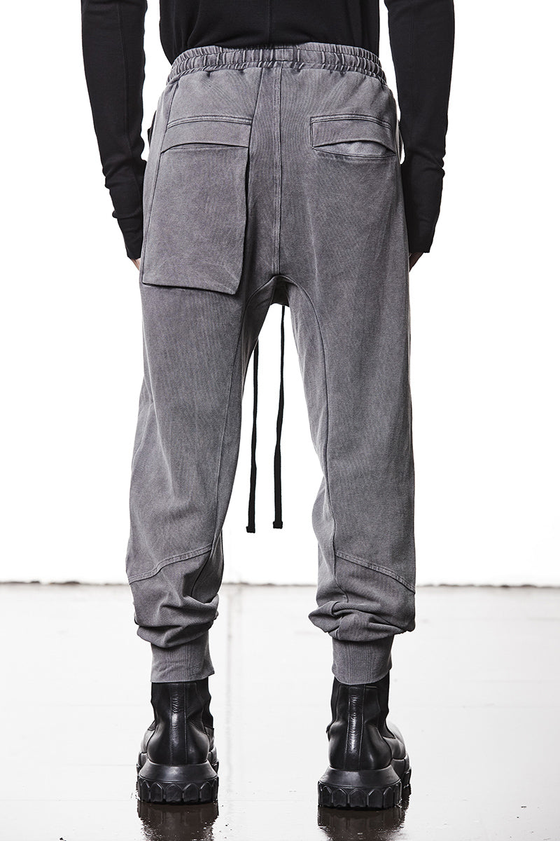 USED GREY DROP CROTCH TROUSERS