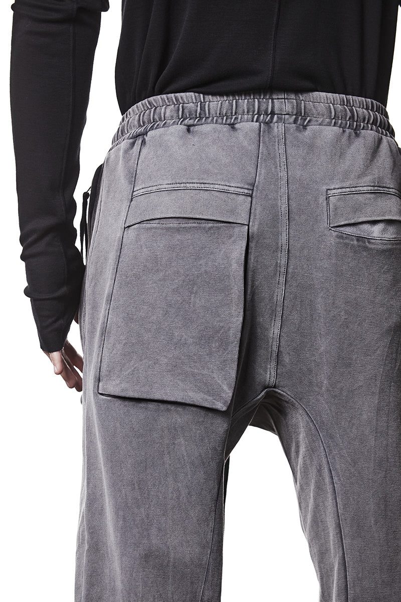 USED GREY DROP CROTCH TROUSERS