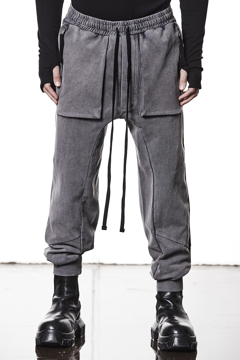 USED GREY DROP CROTCH TROUSERS
