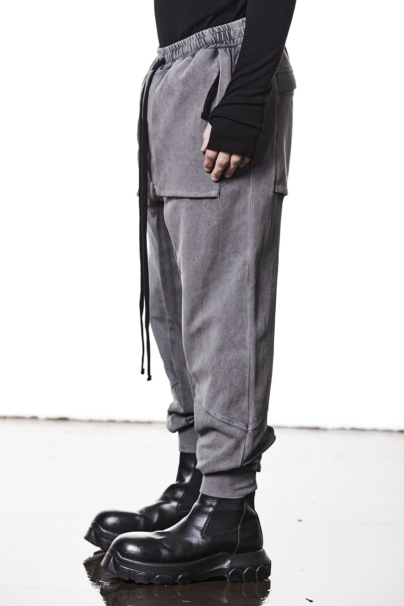 USED GREY DROP CROTCH TROUSERS
