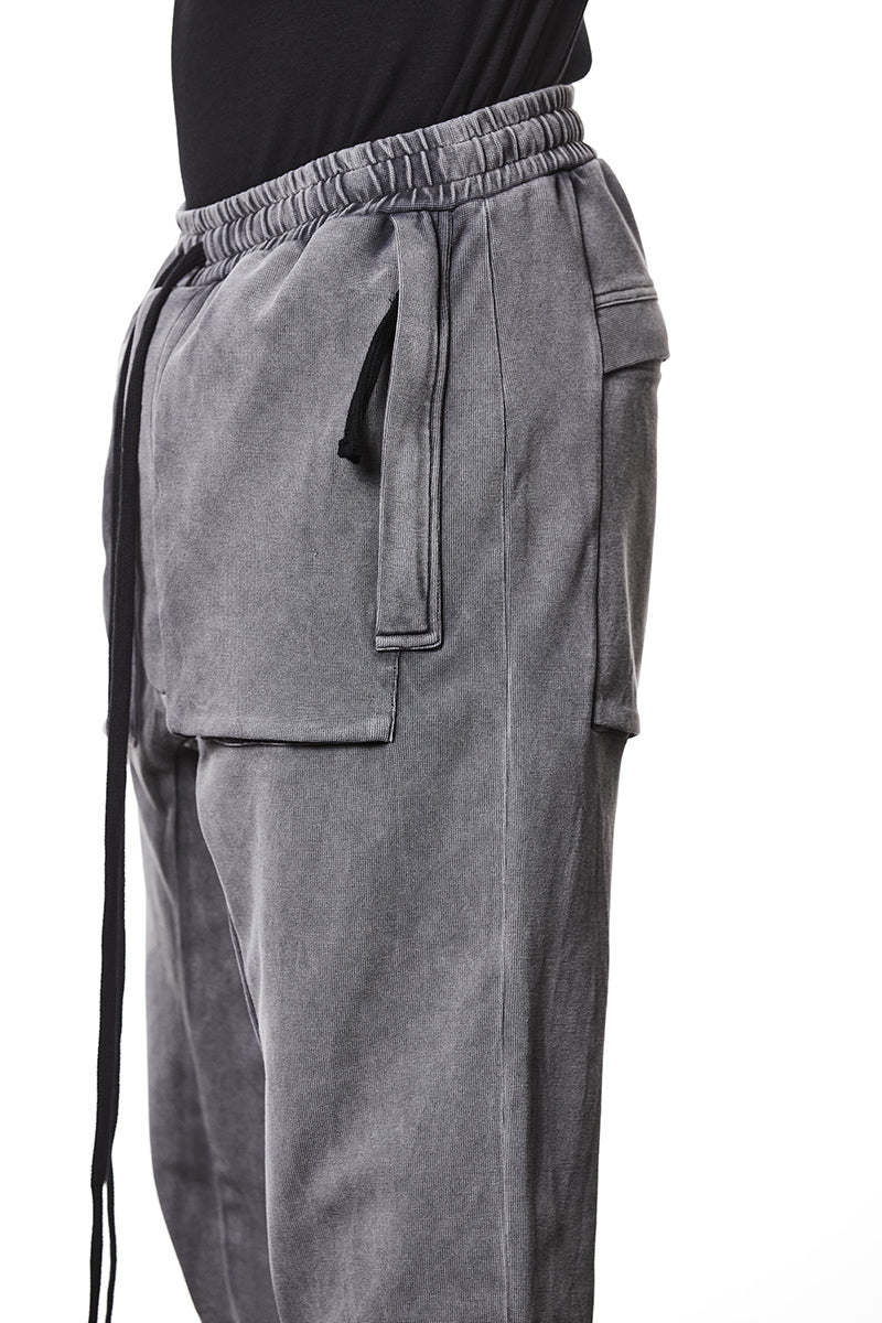 USED GREY DROP CROTCH TROUSERS