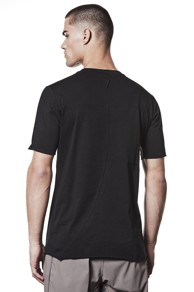 BLACK LIGHT JERSEY STITCHING TEE