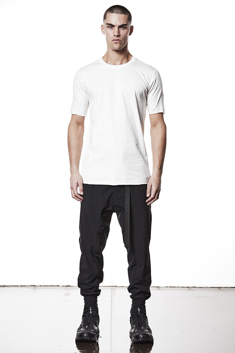 CREAM LIGHT JERSEY STITCHING TEE