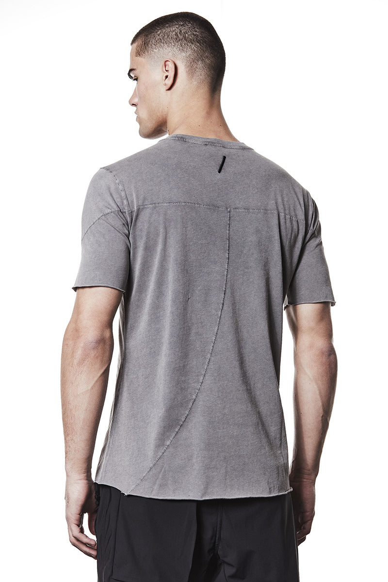 USED GREY LIGHT JERSEY STITCHING TEE