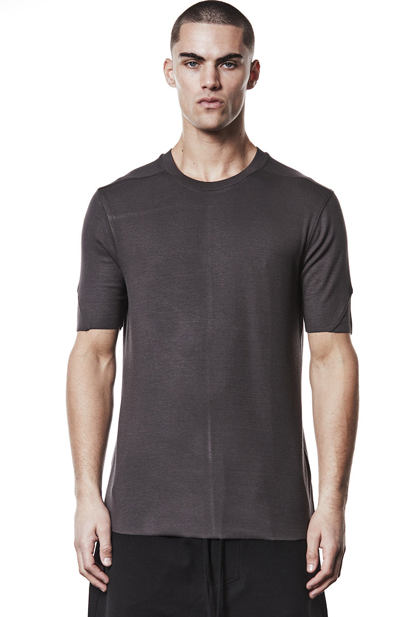 NIGHT BROWN REGULAR FIT SOFT FLUFFY TEE