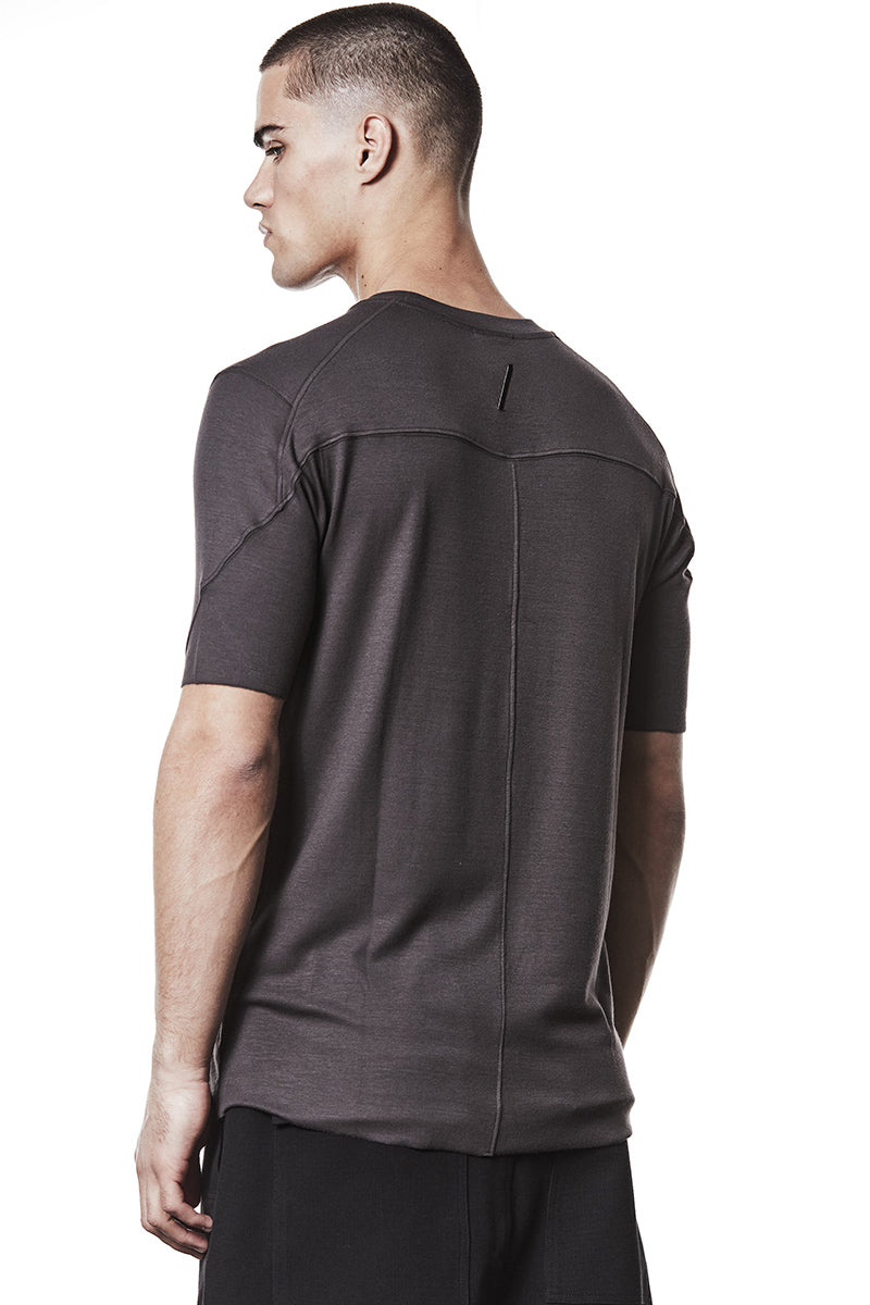 NIGHT BROWN REGULAR FIT SOFT FLUFFY TEE