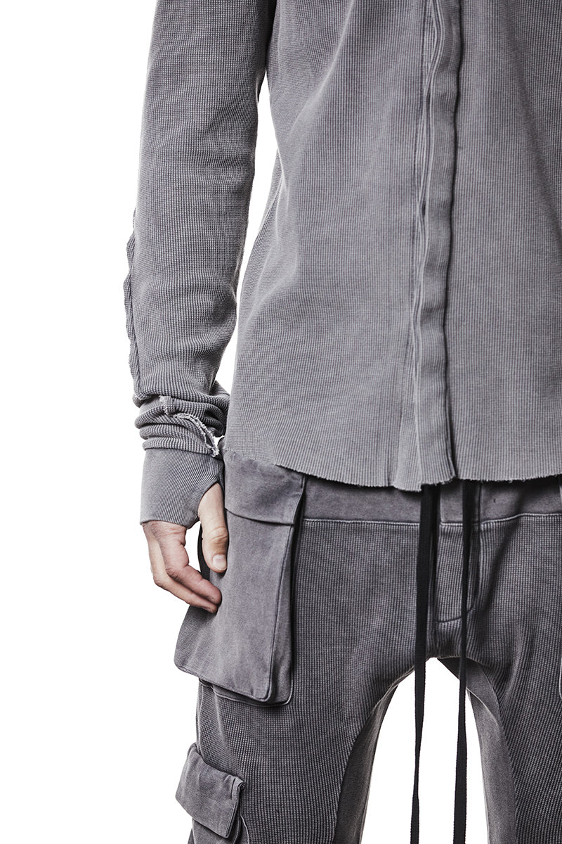 USED GREY STRUCTURED SOFT JERSEY SHIRT