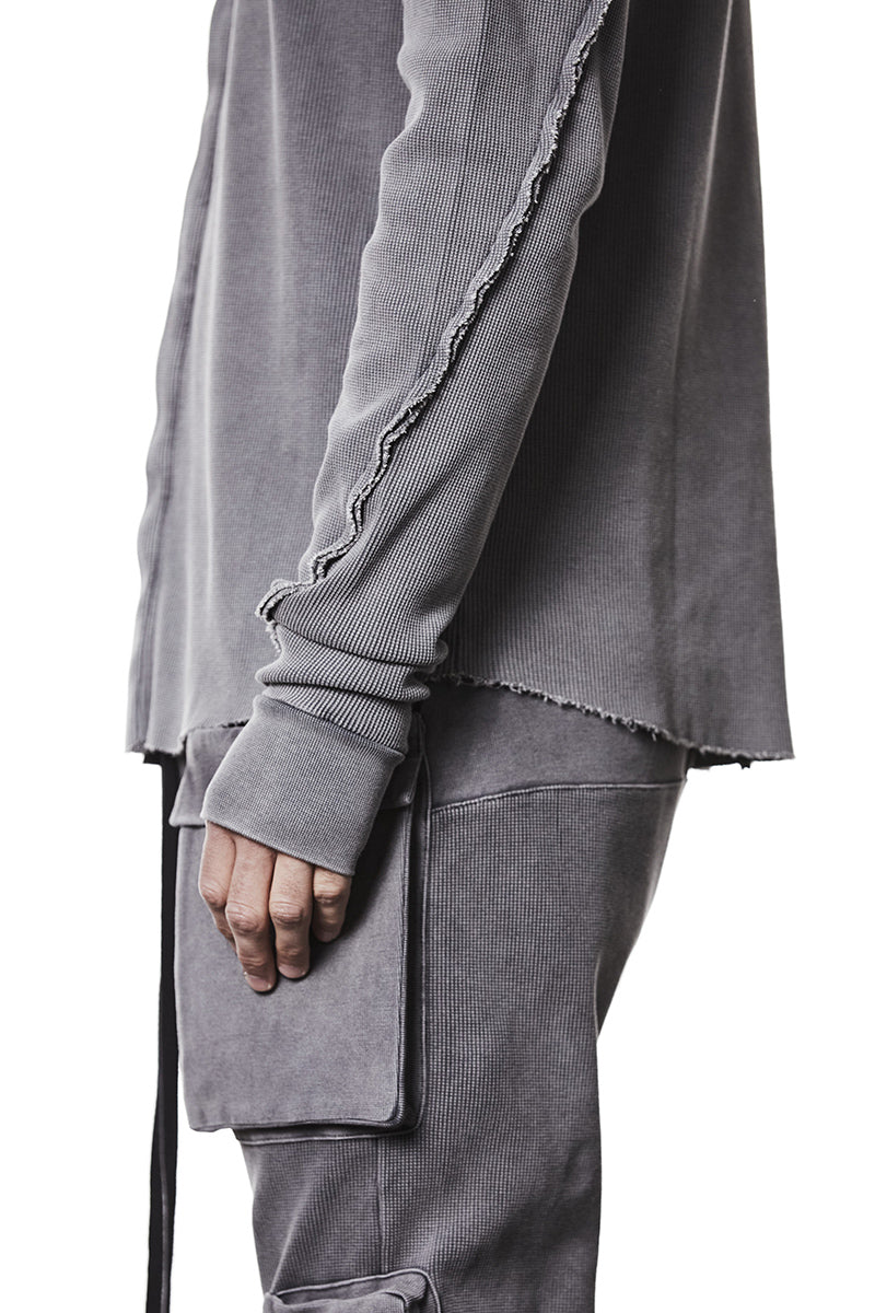 USED GREY STRUCTURED SOFT JERSEY SHIRT