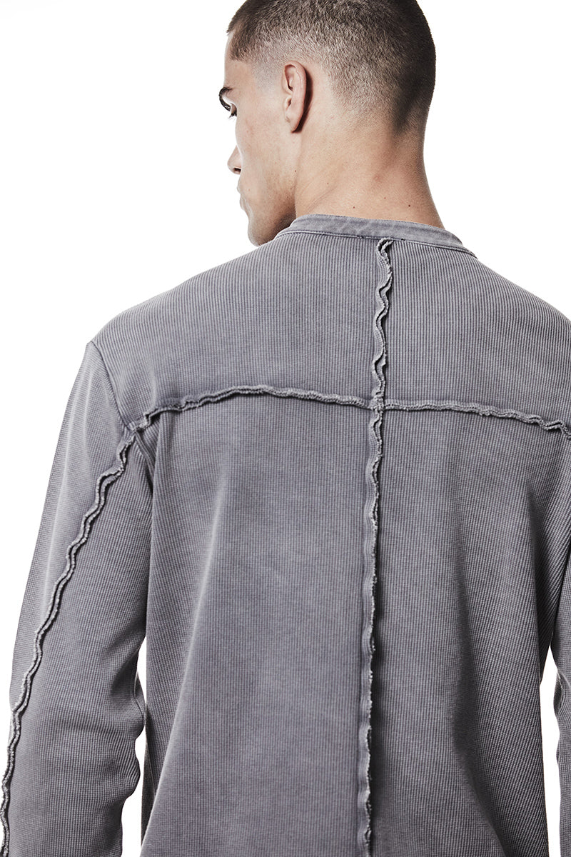 USED GREY STRUCTURED SOFT JERSEY SHIRT