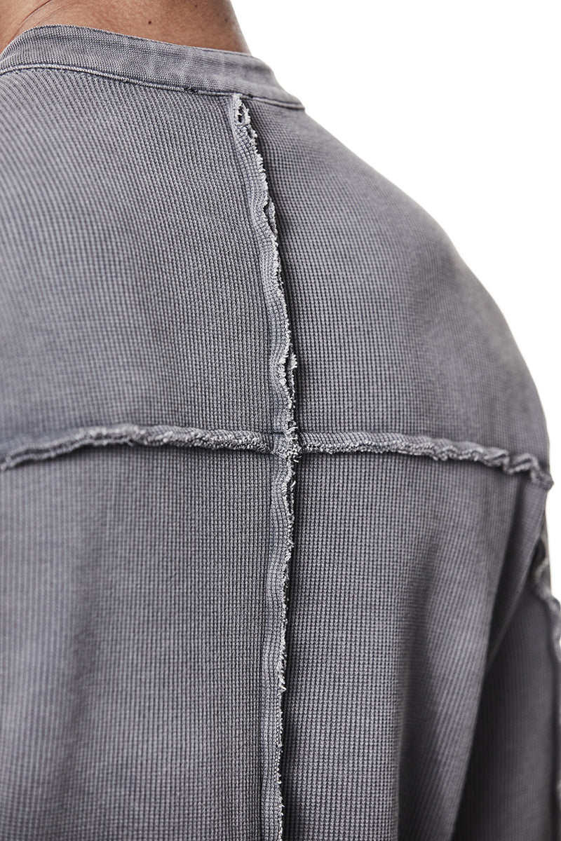 USED GREY STRUCTURED SOFT JERSEY SHIRT