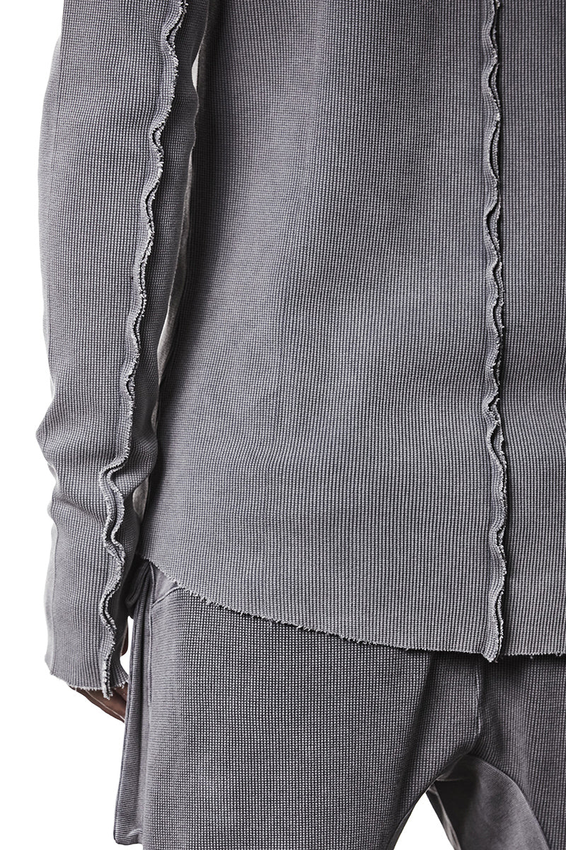 USED GREY STRUCTURED SOFT JERSEY TOP