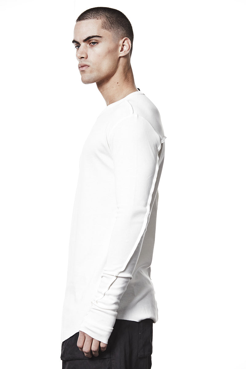 CREAM LIGHT COTTON JERSEY TOP