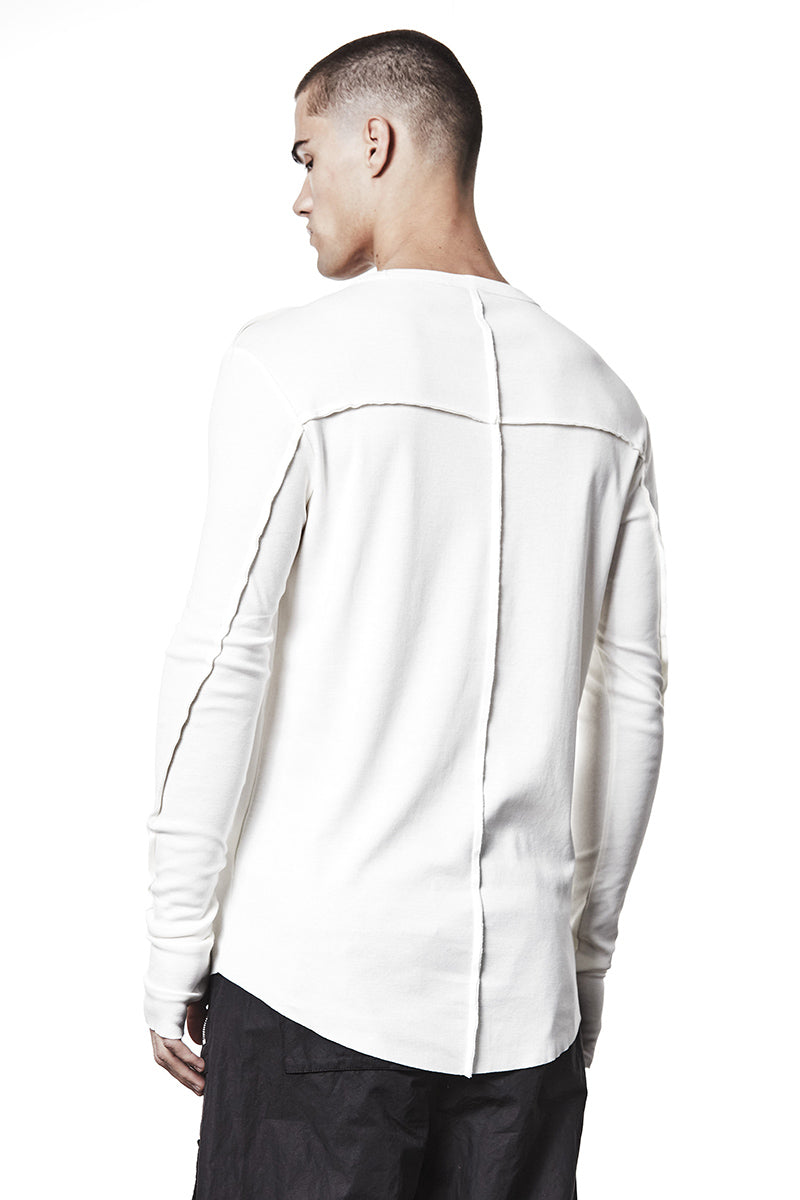 CREAM LIGHT COTTON JERSEY TOP