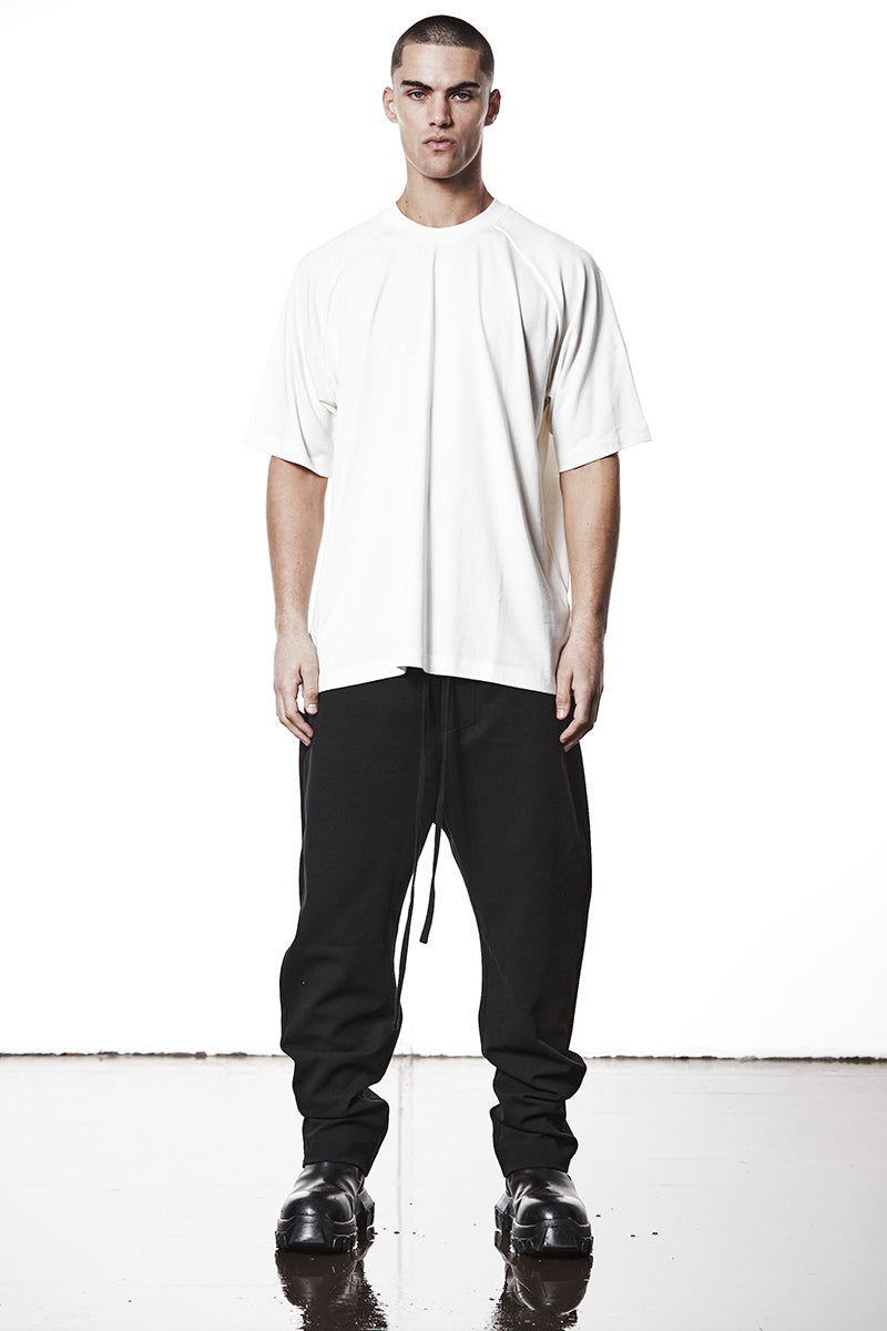 CREAM OVERSIZED FLUFFY JERSEY TEE