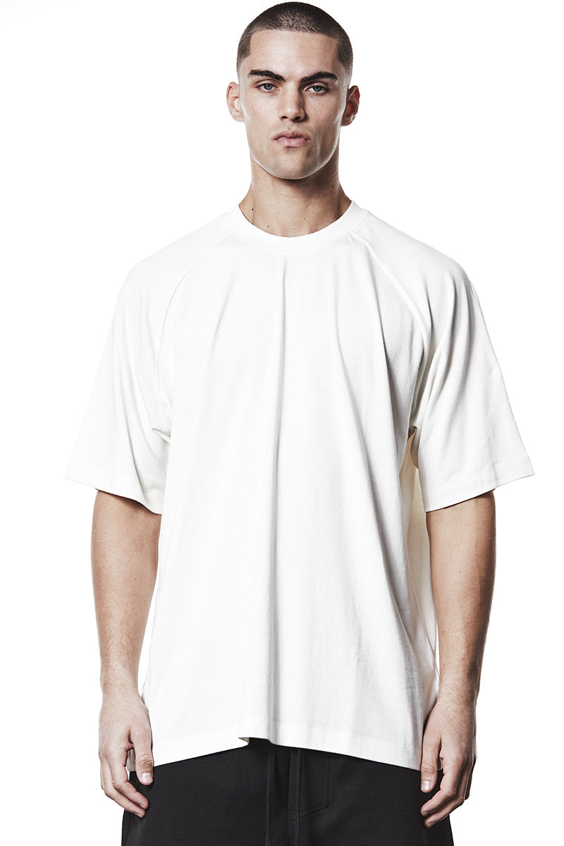 CREAM OVERSIZED FLUFFY JERSEY TEE