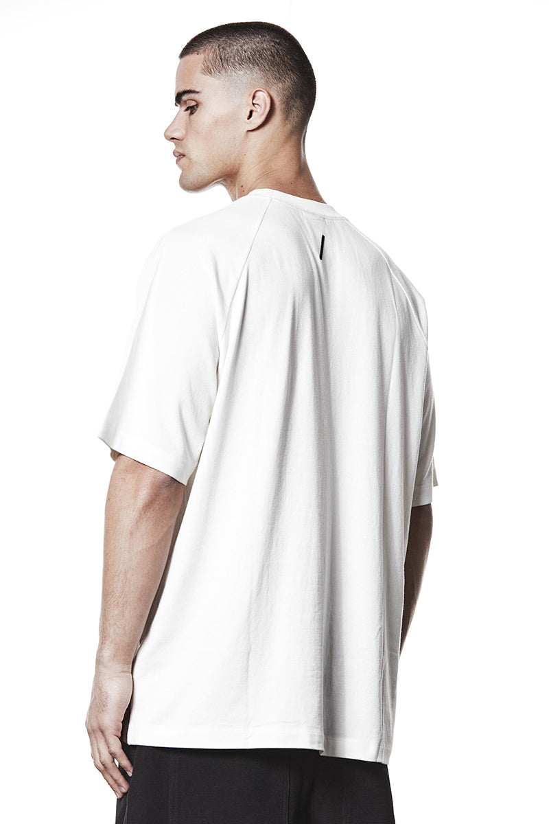 CREAM OVERSIZED FLUFFY JERSEY TEE