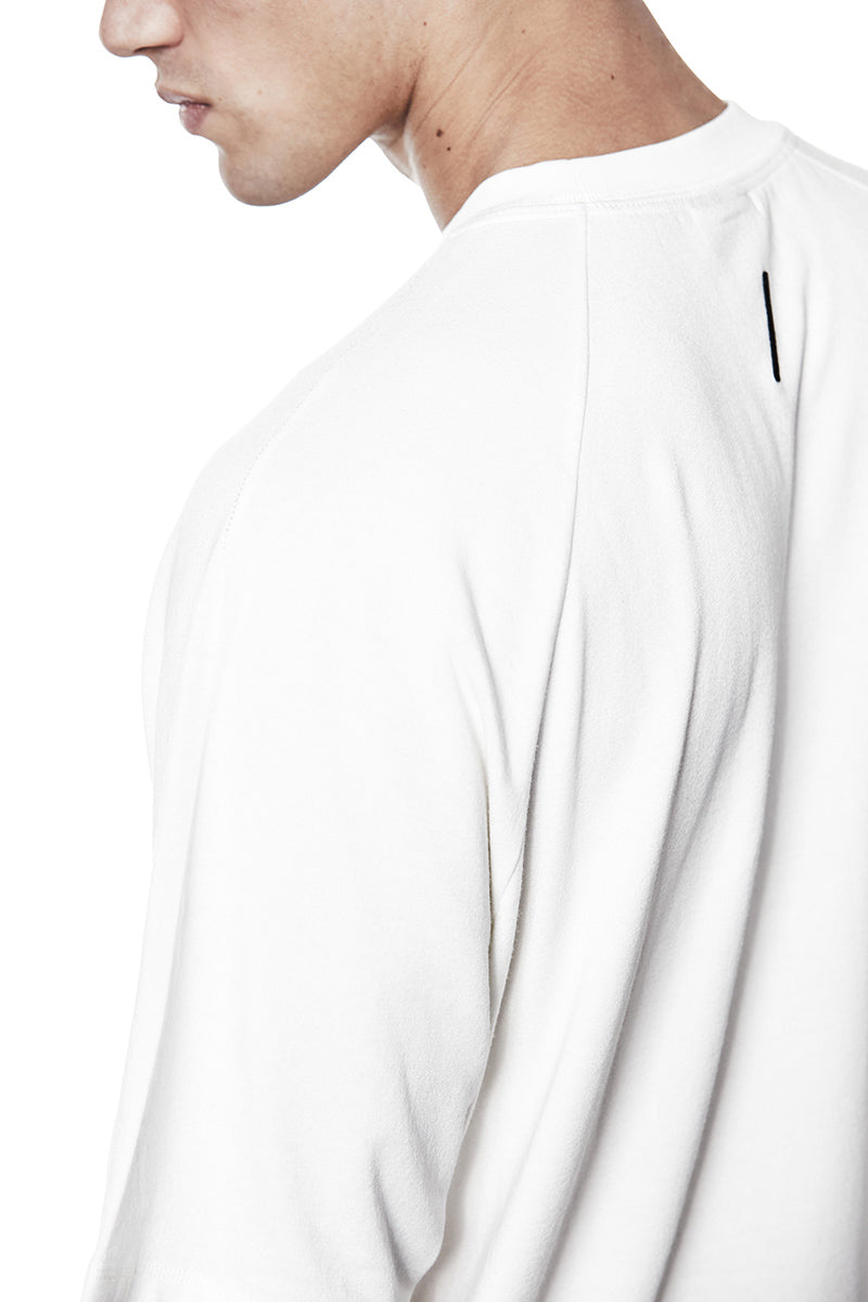 CREAM OVERSIZED FLUFFY JERSEY TEE